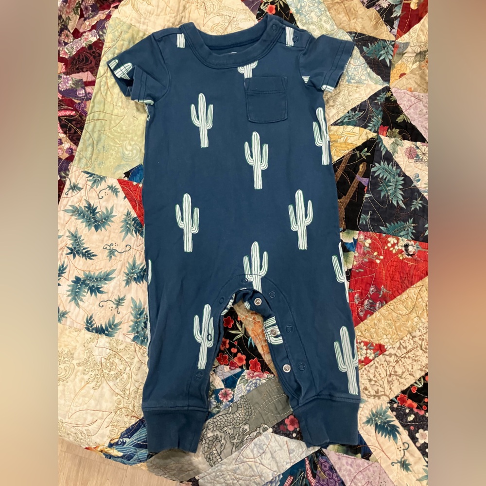 Tea Collection cactus print baby jumpsuit